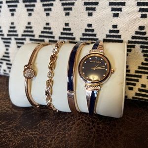 Anne Klein watch and bangle set
